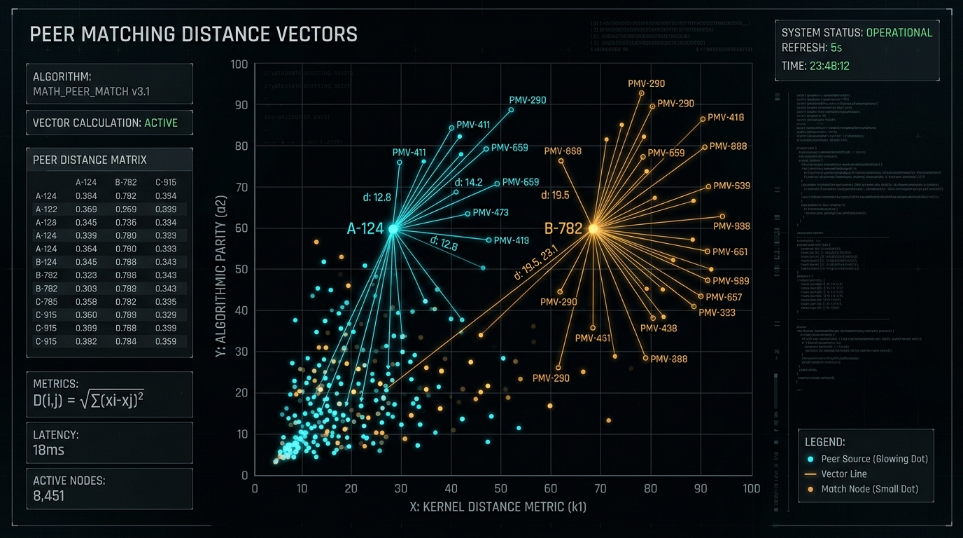Peer Matching Distance Vectors Engine Diagram